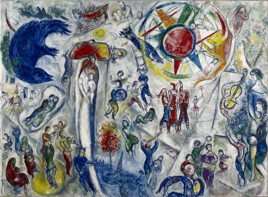 Marc Chagall, La vie, 1964 Huile sur toile, 296 x 406 cm.