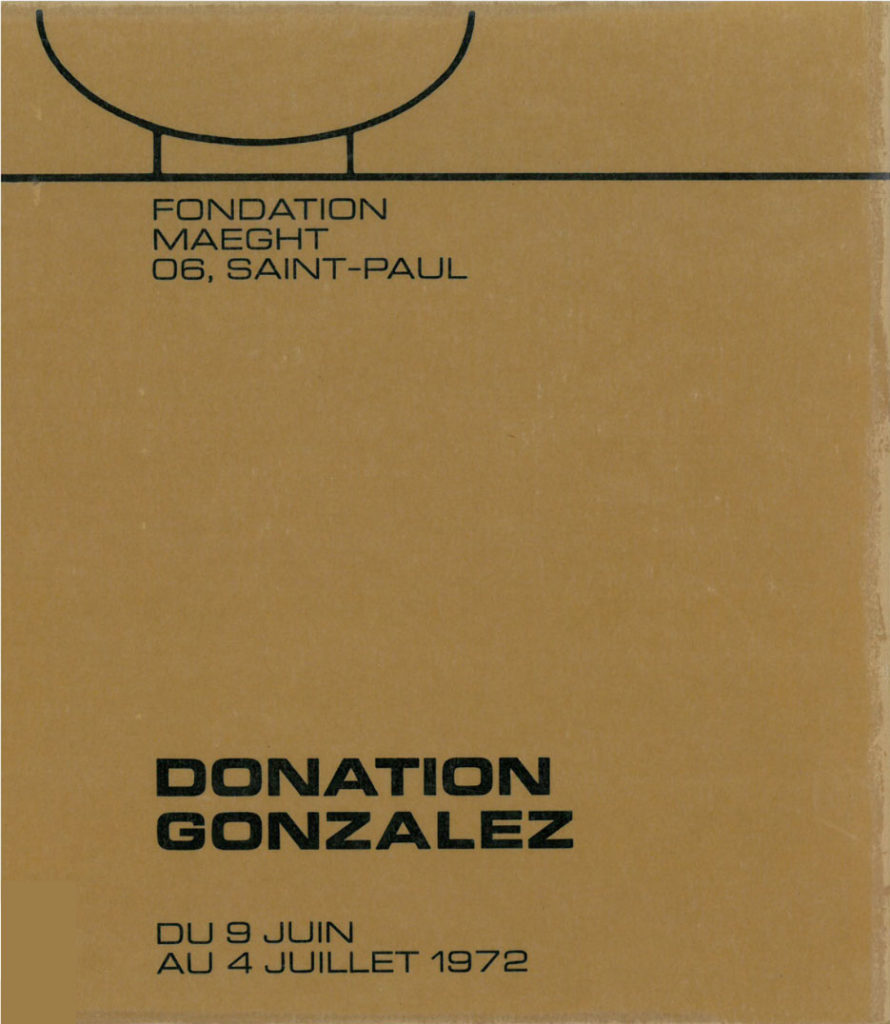 Affiche de l'exposition "Donation Gonzalez" à la Fondation Maeght en 1972