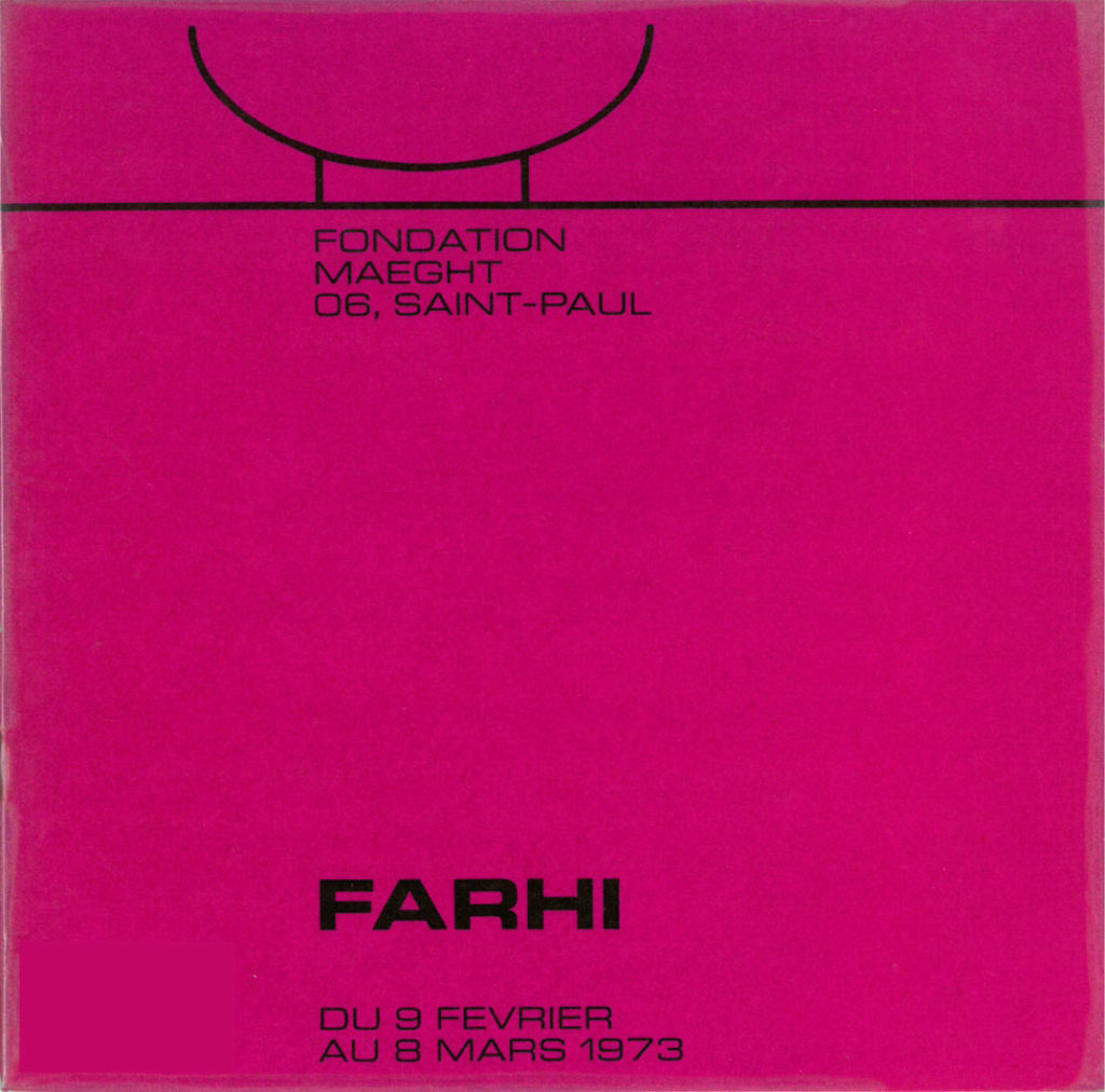 Affiche de l'exposition de Farhi à la Fondation Maeght en 1973