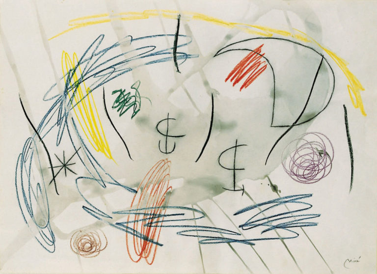Joan Miró, Personnages dans un paysage, 1976