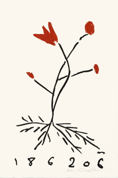 Red Flower 1, lithographie de Aki Kuroda. 2006